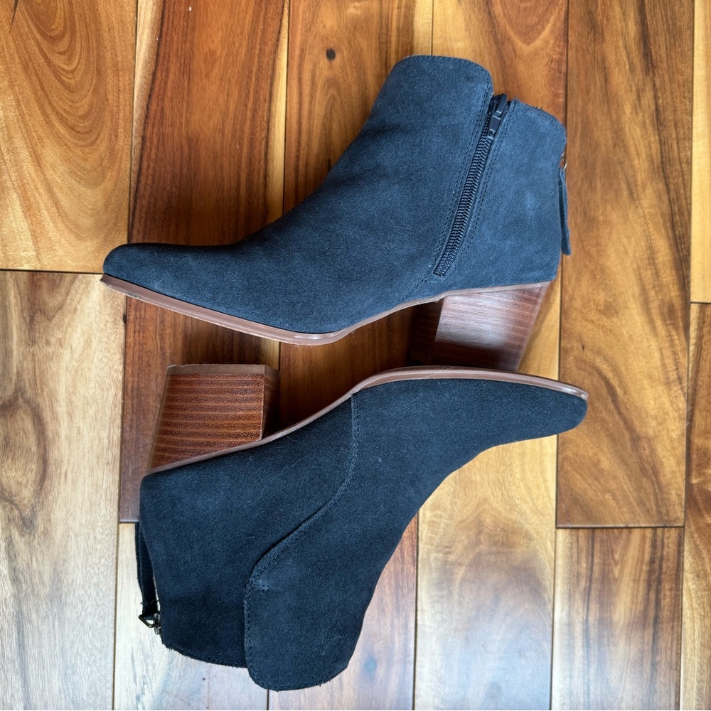 Sole Society Blue Suede Ankle Booties